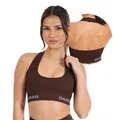 SMILODOX Sport BH Damen Azura, Nahtloses & Rückenfreies Crop Top, Neckholder Sport Bra mit Starken Halt und Kompressionsgefühl, Yoga Tank Top, Sportunterwäsche für Fitness, Gym, Alltag & Pilates