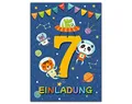 12 Einladungskarten zum 7. Kindergeburtstag siebte Geburtstag Jungen Mädchen Astronautenparty Weltall Geburtstagseinladungen