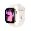 Apple Watch Series 11 GPS + Cellular 46mm Rose Gold Aluminium Case with Light Blush Sport Band - M/L (MFCJ4ZR/A)