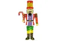 COSTWAY Weihnachtsfigur (1 St), Nussknacker Figur groß, LED Weihnachtsdeko, 184cm