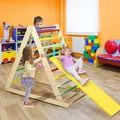 Kletterdreieck Klettergerüst Indoor mit Leiter Holzspielzeug ab 6Monate klappbar