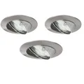 Paulmann Premium Einbauleuchten Set RGB Wellness LED mit FB 3x3W 230V 350mA 83mm Eisen gebürstet/Alu Zink