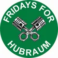 ORIGINAL Fridays For Hubraum Außenklebend Grün Matt Aufkleber Diesel CO2 R070