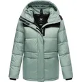 Ragwear Anorak Wikesh stylische Winter Steppjacke mit Colourblocking grau|grün S (36)