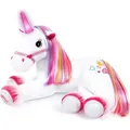Bayer Design 69536AA Plüsch Einhorn mit Licht, Sound, Funktion, Stofftier, Kuscheltier, Regenbogen Haare