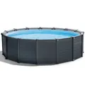 Intex Frame Swimming Pool Set "Graphit", graphit, Ø 478 x 124 cm, Inkl. Sandfilteranlage