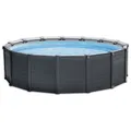 INTEX 26384GS Frame Pool 478x124cm Graphit Set Sandfilterpumpe Leiter Zubehör