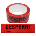 36 Rollen Klebeband Gesperrt, Prüfer: Rolle 50 mm x 66 lfm Absperrband Paketband Packband Warnband Hinweisklebeband