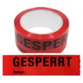 Klebeband Gesperrt Prüfer, Rot, Folie, 50 mm x 66 m, 12 Rollen