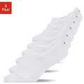 SNOCKS Füßlinge Invisible Socks Sneaker Socken Damen & Herren (6-Paar) aus Bio-Baumwolle, mit Anti-Rutsch-Pad und unsichtbar in den Schuhen weiß 39-42