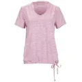Killtec T-Shirt Lilleo WMN TSHRT F Gestreiftes, schnelltrocknendes Funktionsshirt mit verstellbarem Saum rot 38 EU