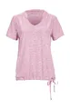 T-Shirt "Lilleo WMN TSHRT F", Gestreiftes, schnelltrocknendes Funktionsshirt mit verstellbarem Saum, Gr. 38, pink