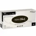 Maimed GmbH MaiMed® Nitril Black Einmalhandschuhe, Nitril, Puderfreie Einweghandschuhe mit mikrogerauten Fingerspitzen, unsteril, 1 Box = 100 Stück, Größe XL 76844