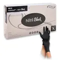 Maimed Nitrilhandschuhe Schwarz XL – 100 Stück – puderfrei, reißfest & latexfreie Einweghandschuhe – ideal für Tattoo, Küche, Reinigung