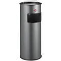 Wesco Aschenbecher 150801-11, Kombi-Ascher aus Stahl, 50 Liter, silber