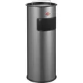 WESCO Standascher 50 in SILBER inklusive Abfallvolumen 50 Liter / Mülleimer / Ascher - Silber