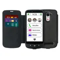 swissvoice - Smartphone S510-M + Magnetisches Ladekabel + Schutzhülle mit Kartenfach - Einfach zu bedienen - SOS-Taste - Senior Smartphone 4G - Schwarz