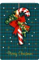 Weihnachtskarte mit Anhänger. Zuckerstange | Box | Deutsch (2022) | 4 S.