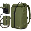 otinga® Flip V3 Fahrradtasche Rucksack [34L Volumen] für jeden Gepäckträger I Stylische Gepäckträgertasche mit Rucksack - in 3 Sekunden umgebaut I Wasserdichter Fahrradrucksack Gepäckträger