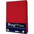 Buymax Spannbettlaken Jersey, 180 x 200 cm, Baumwolle, für Matratzen bis 25 cm Höhe, rot