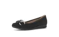 Gabor Damen Klassische Ballerinas, Frauen Ballerinas,Schmerz-lindernd,Schmerz-mindernd,buero,aktuell,Freizeit,schwarz(Uni+asilb),37 EU / 4 UK