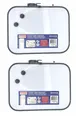 2x Whiteboard Magnettafel 28x22cm mit Marker Magnete Kühlschrank