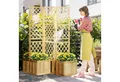 Outsunny Paravent Raumteiler mit 4 Blumenkasten (Pflanzkasten, 1 St., Raumtrenner für Balkon), Klappbares Spalier mit Blumenkästen