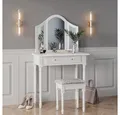 Vicco Schminktisch Kate, Weiß, 80 cm mit Hocker (2-St)