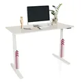 hjh OFFICE Schreibtisch höhenverstellbar, elektrisch 140x70 cm Stand PRO Schreibtisch mit Memory-Funktion, inkl. ergonomischen Modus, Weiß