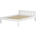 Erst-Holz Doppelbett Massivholzbett Weiß 180 x 200 cm Kiefer Modell 38 Rollrost inkl.