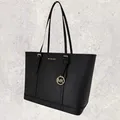 Michael Kors MK Tasche Shopper Jet Set Travel Large LG Schwarz Black Leder NEU
