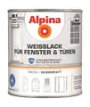 Alpina Weißlack für Fenster & Türen 2 Liter seidenmatt