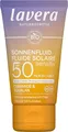 lavera Sonnenfluid Sensitiv LSF 50 - Sonnencreme für Gesicht und Dekollete - ohne chemische UV-Filter - für sensible Haut - vegan - Naturkosmetik - 40 ml