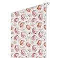 K&L Wall Art Vliestapete "Kinder Vliestapete", Einhorn Blumen Prinzessin, mehrfarbig, matt - bunt