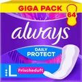 Always Daily Protect Slipeinlagen Damen Long 64 Stück Gigapack Frischeduft