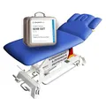 Promafit® Elektrische Massageliege Houston – VERGLEICHSSIEGER* – inkl. 3-teiliges Kopfteil, Armablagen & Papierrollenhalter – Ideal für Kosmetik & Therapie (höhenverstellbare 2-Zonen-Liege)