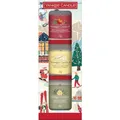 Weihnachtsfeier Votivkerzen aus Glas, Geschenkset, 3 x 37 g