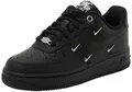 NIKE Damen Air Force 1 ’07 LX Sneaker, Black Black Black Metallic Silver, 40.5 EU