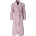 Vossen Damenbademantel Catania, ideal für Sauna & Spa, Hotelbademantel, Morgenmantel, Langform, Waffelpiqué, Schalkragen, Gürtel rot XS
