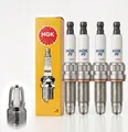 4x NGK ZKBR7A-HTU 3-Elektroden Zündkerze Ersetzt Bosch 0242140560 für BMW E60 E6