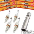 4x NGK Zündkerzen ZKBR7AHTU + Zündkerzenschlüssel für BMW E81 E90 E91 E93 E60