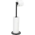 Wenko Toilettenpapierhalter 2in1 Stand, schwarz, stehend, für 5 Rollen, aus Metall