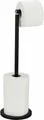 Toilettenpapierhalter 2 in 1 WENKO 21x55x17 cm / schwarz matt B-WARE