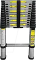 EAXUS 79710 - Teleskopleiter aus Alu, bis 3,8 m, max. 150 Kg