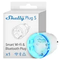 Shelly Plug S Gen3 Weiß - WLAN Smarte Steckdose, Leistungsmessung, 12A, 2500W, Zeitschaltuhr, Matter-Zertifiziert Stecker, Smart Home, Heizung & Kühlung, Alexa & Google, Kein Hub Erforderlich