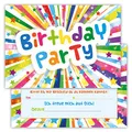 Partycards Einladungskarten Kindergeburtstag Mädchen und Junge, 12 Stück, Postkartenformat A6, Kinder Einladungskarten Geburtstag, Einladungskarten Kindergeburtstag Junge