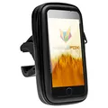 Mobilefox 360° Fahrrad Motorrad Lenkerhalterung Handyhalter wasserresistent passend für Samsung Galaxy S9 S8 Plus Schwarz - Handytasche mit Klemmhalterung