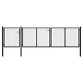 Gartentor Stahl 400x100 Cm Anthrazit Schlüssel Zauntor
