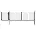 vidaXL Gartentor aus Stahl 400 x 100 cm Anthrazit NEU