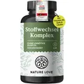 NATURE LOVE® Stoffwechsel Komplex – 120 Kapseln – Grünteeextrakt, Zink, Chrom